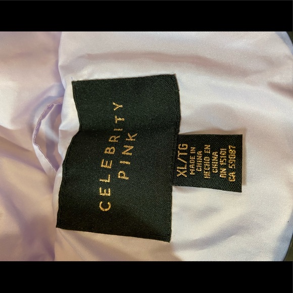 Celebrity Pink Puffer BLACK Jacket CB99794S - Picture 5 of 9